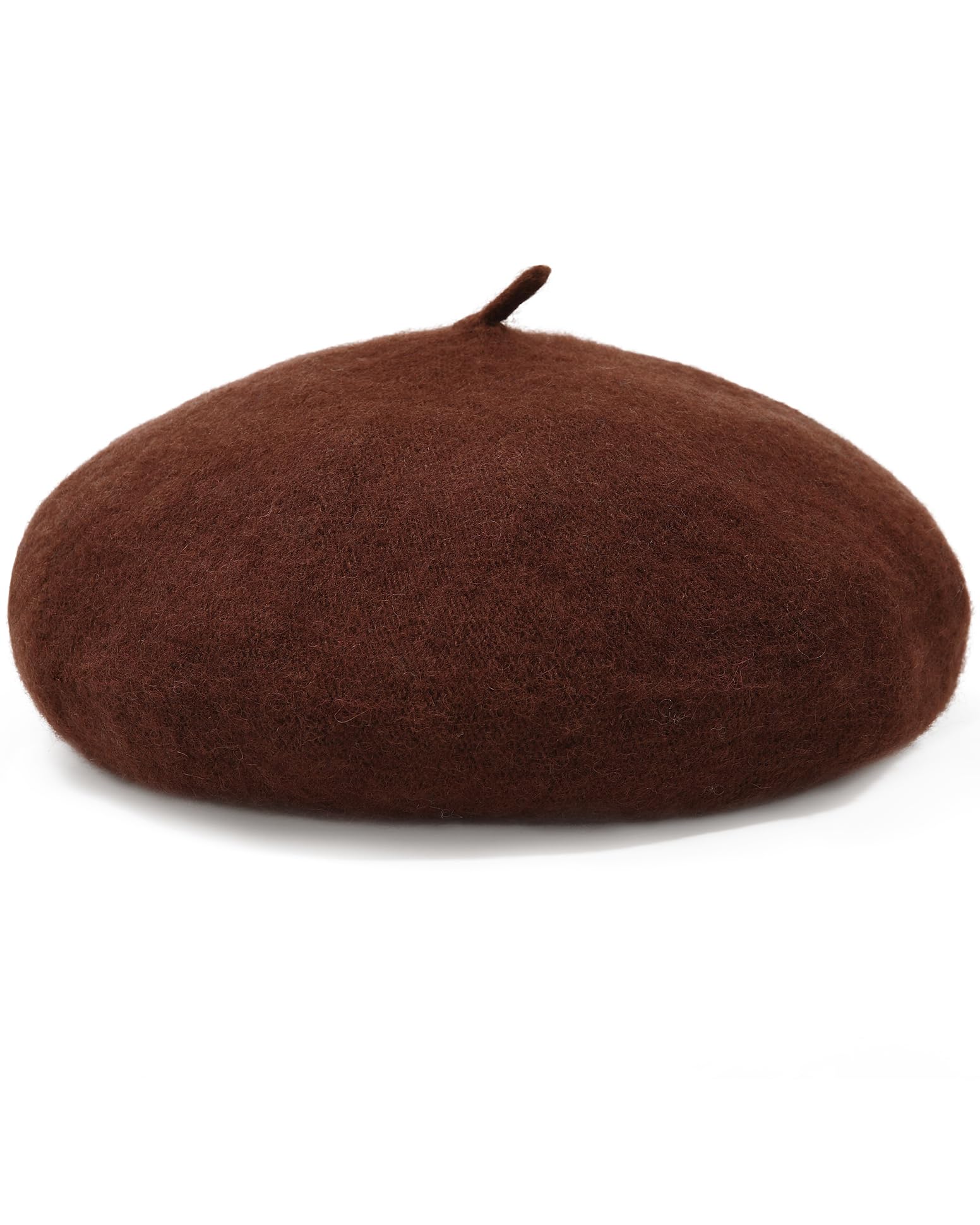 Women French Wool Beret Hats - Solid Color Classic Beanie Winter Cap